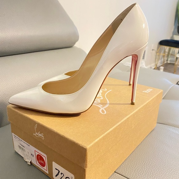 Christina louboutin Pigalle Follies patent Leather in white - Picture 1 of 5